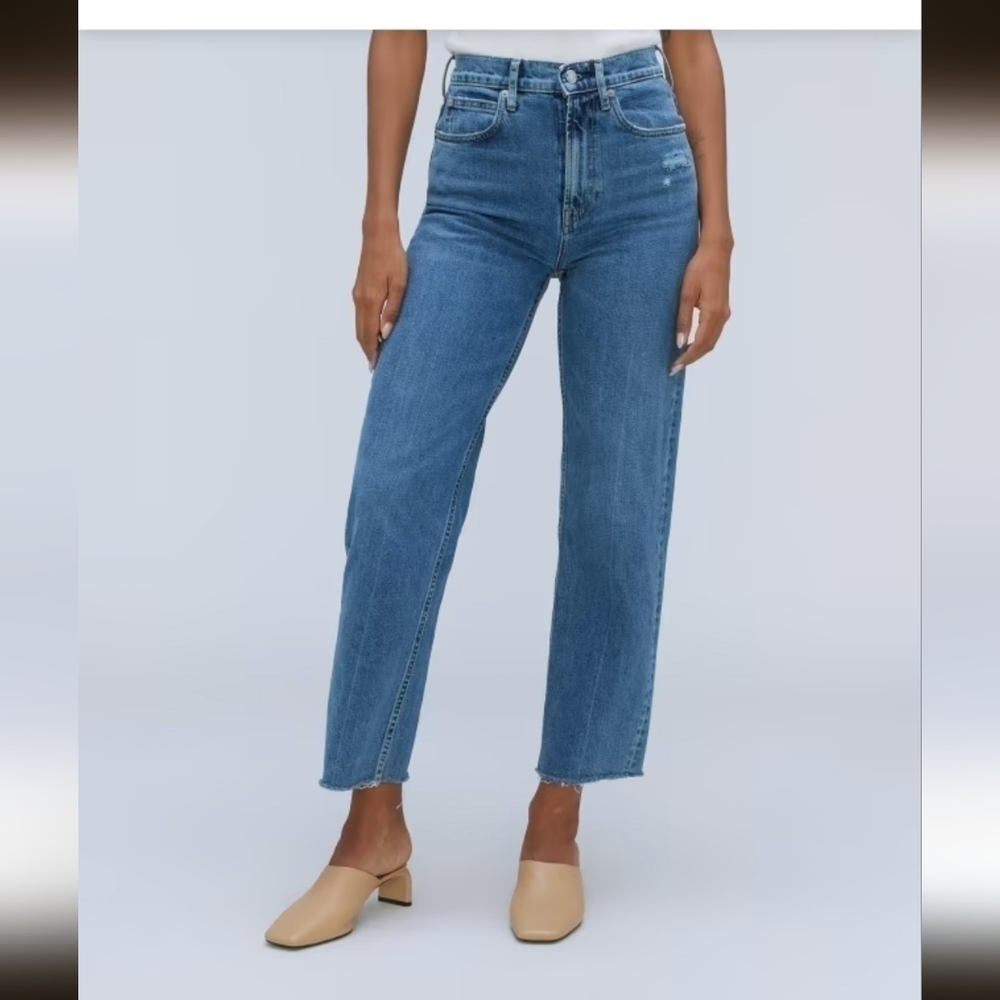 EVERLANE THE WAY HIGH JEAN IN DISTRESSED, SZ 34 LONG